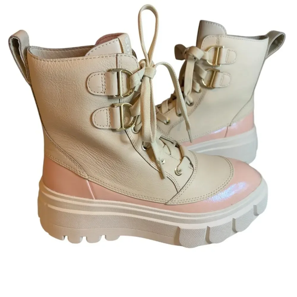 Sorel Caibou X Waterproof Boots Cream Pink 7.5